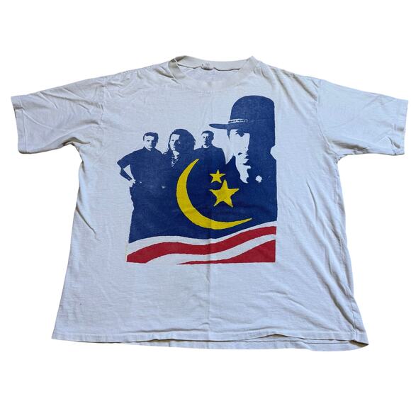 Vintage 1989 U2 Love Comes to Town Tour T Shirt B.B. King Australia Rattle Hum L - Picture 1 of 9